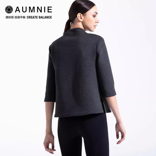 AUMNIE空气层七分袖上衣冬装长袖针织弹力打底衫女内搭T恤 商品图4