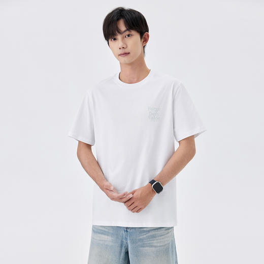 gxgjeans男装 【100%棉】男士字母印花短袖25夏款舒适百搭多色青少年T恤K&C 商品图1