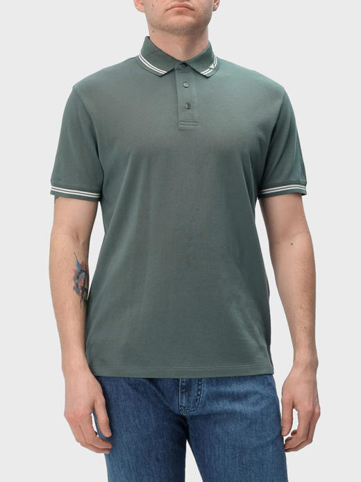 【特惠秒】Emporio Armani 男士全棉刺绣领标logo休闲短袖Polo T恤12385 商品图3