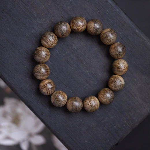 【青山特惠】14mm*15颗 野生老料文莱沉香手串 重20.8g c9007 商品图0