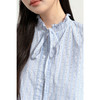 【商场同款】诗凡黎飘带领撞色条纹衬衫2025春新款衬衣3G2120732R 商品缩略图3