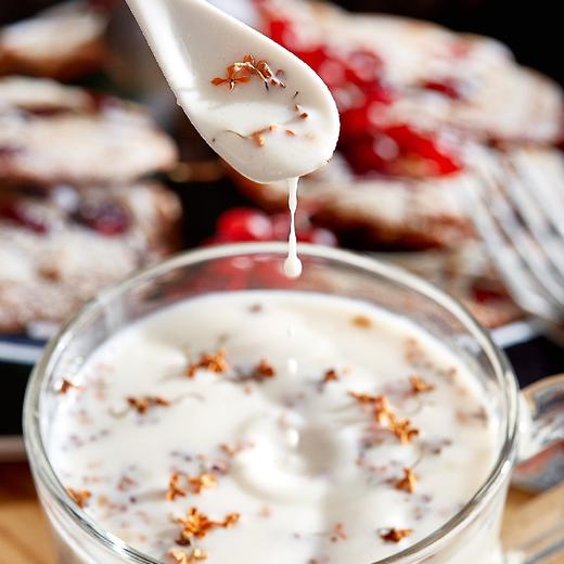 慢沏杏白｜杏仁桂花羹，浓郁杏仁桂花香 60%高膳食纤维，口感好，吃得到杏仁的颗粒感，特别搭配了丹桂花，口味有层次~ 商品图1