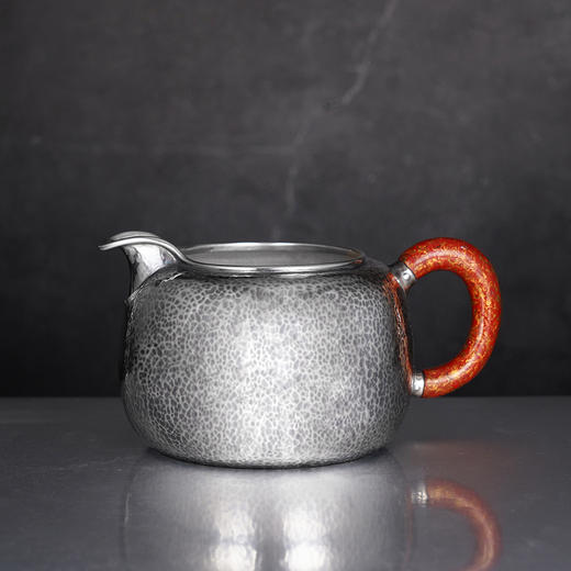 子佩集S990【雪霁初霞】摆件提梁壶小茶壶公道杯套装【HY011】【HY012】【HY013】原创作品锤纹镜面 商品图3