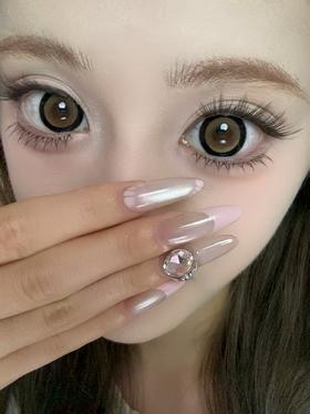 hanawink半年抛美瞳 甜甜圈棕 14.5mm