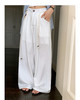 高腰直筒休闲裤夏季绑带阔腿裤 商品缩略图3