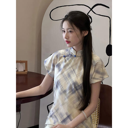 ＬＳＢ全开襟古法旗袍少女日常可穿清冷感2025新款复古民国风高端气质夏 商品图2