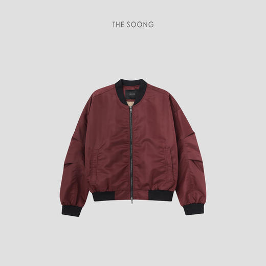 THESOONG|"秀场飞行服"早秋时髦廓形百搭立领撞色夹克外套HBWT6918 商品图5
