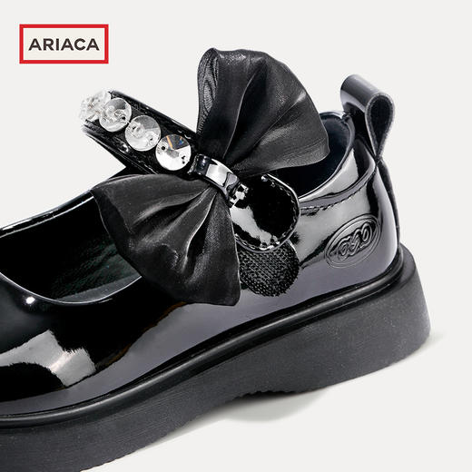 ARIACA艾芮苏儿童公主鞋秋季新款单鞋玛丽珍演出乐福鞋女黑色皮鞋ARB35825 商品图2