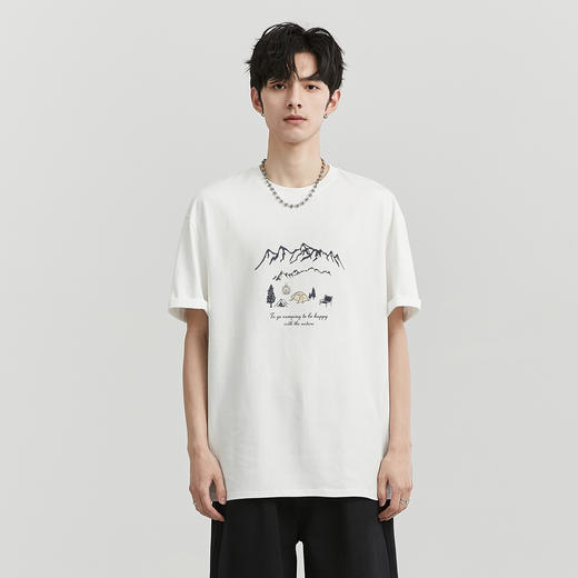 gxgjeans男装 【100%棉】重磅男士短袖25夏款青少年T恤舒适透气半袖K&C 商品图1