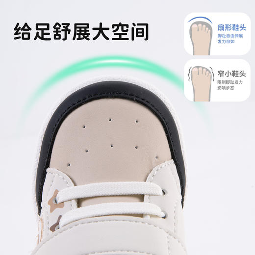 贝贝怡2025秋季新款女童学步鞋轻便休闲鞋女孩魔术贴版型撞色包头鞋ZB3EX004 商品图9