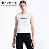 AUMNIE澳弥尼条形LOGO高低背心瑜伽运动健身显瘦高强度上衣 商品缩略图4