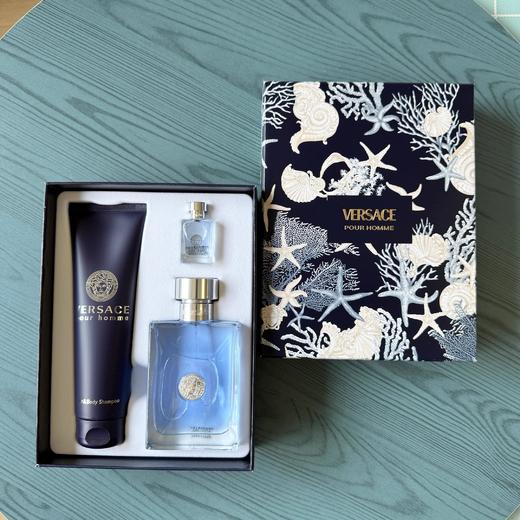 范思哲同名男士香水EDT淡香100ml+5ml+150ml沐浴露洗发二合一礼盒 商品图3