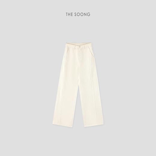 THESOONG|"早秋必备"极简纯棉11.5安高密炒砂水洗垂感牛仔裤HBNZ6852 商品图5