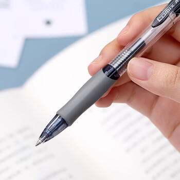 齐心(Comix)0.5mm速干子弹头黑色按动中性笔/水笔/签字笔12支/盒 GP108 商品图2