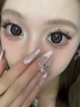 hanawink半年抛美瞳 甜甜圈粉 14.5mm