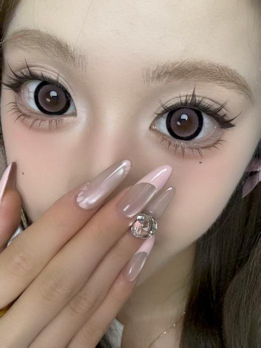 hanawink半年抛美瞳 甜甜圈粉 14.5mm 商品图0