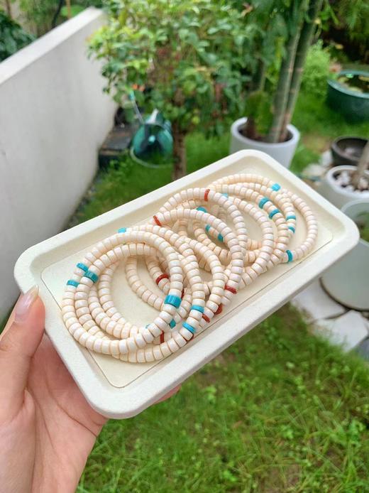 西比利亚冰河时代·猛犸xiang牙药片珠直切绿松石手串合集（3-5天左右） 商品图2