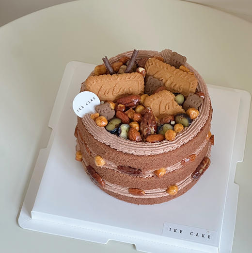 焦糖坚果裸蛋糕（夹心内含坚果！老人、小孩及过敏人士，请谨慎食用！） 商品图1