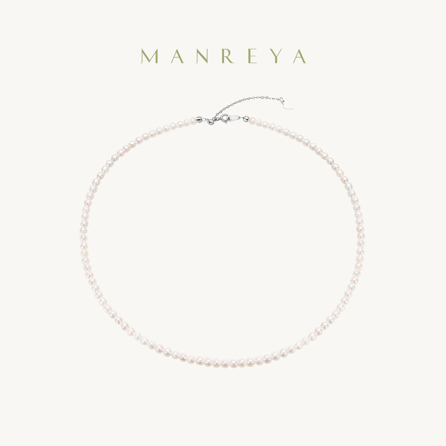 【辣妈专属，首饰盒+证书+礼袋】Manreya玛芮雅“松间雪”小米链珍珠项链（单珍珠链）