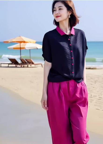 （预售8天发货）气质显瘦百搭针织衫，松紧腰休闲裤两件套LJX-875 商品图2