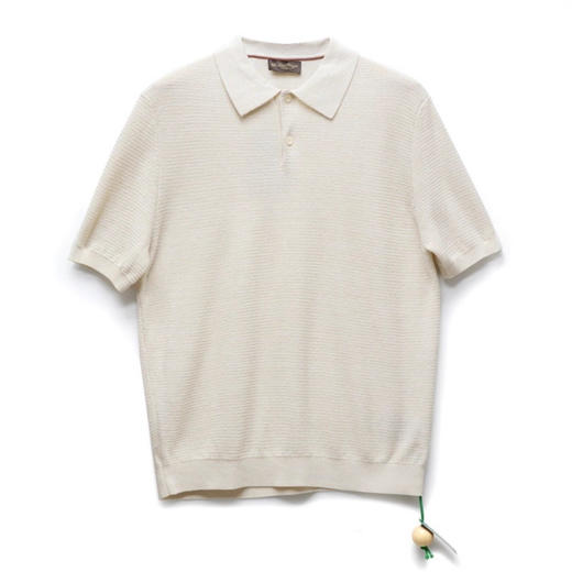 意式奢华2025夏季新款天丝亚麻混纺透气凉感针织短袖POLO衫男款！ 商品图4