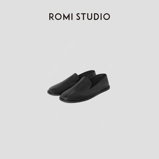 ROMI STUDIO“复古英伦”100%牛皮简约一脚蹬平底乐福鞋 RWCRP34096【现货】 商品图0