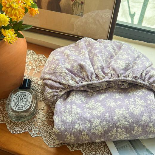 独家！【觅瑾素雅文艺 A类亚麻混纺床笠】“会呼吸”的天然面料！A类母婴级 9种花色可选 一抹即平翻身不移位 商品图4