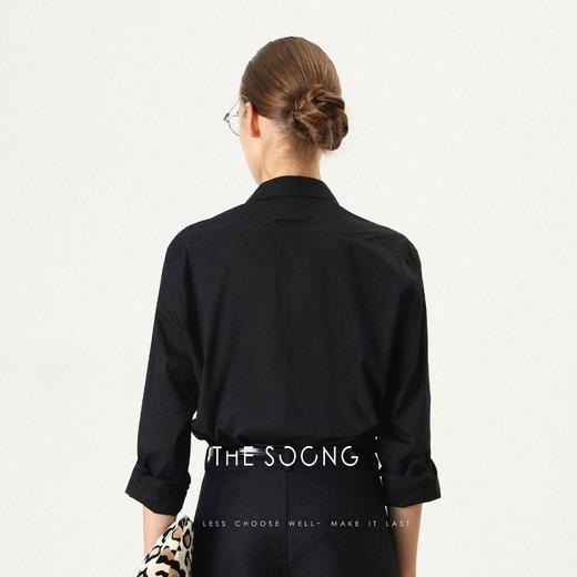 THESOONG|"精简廓形"纯棉透气舒适肤感翻领口袋衬衫外套HBCS7566 商品图3