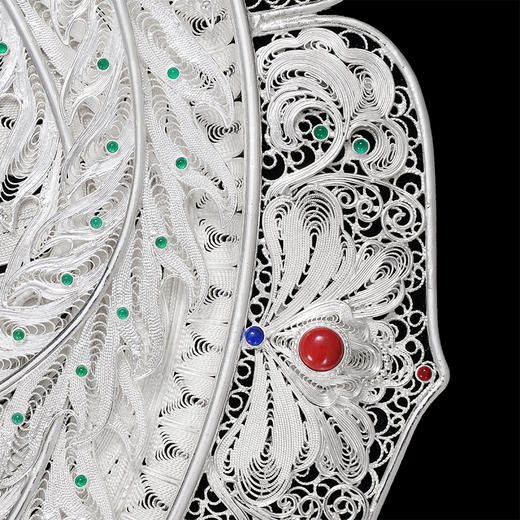 子佩集S999银手工银花丝【凤舞云霄花丝盘】大师工坊原创设计【FWYX】2506 商品图12