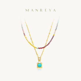 Manreya玛芮雅“青涟素晖”绿松石项链吊坠锁骨链女精致|绿松，珠串，长度43+5cm
