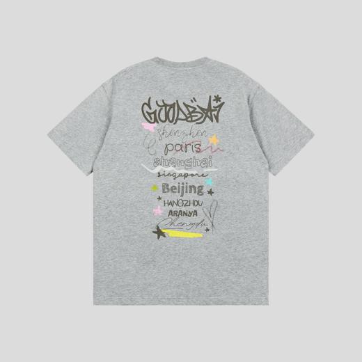GOODBAI 花体logo城市印花短袖T恤 商品图4