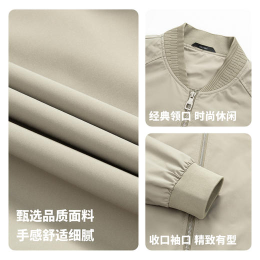 【门店同款】螺纹棒球领夹克2025秋新款扛皱易打理工装外套 商品图4