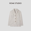 ROMI STUDIO“自我轮廓”100%亚麻经典老钱轻薄西装外套 RWCAS64061 商品缩略图0