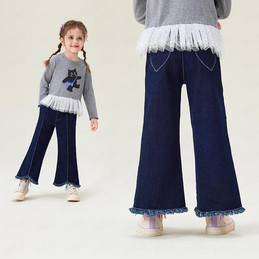 【110-140】【MQDmini】女童春秋牛仔裤 商品图1