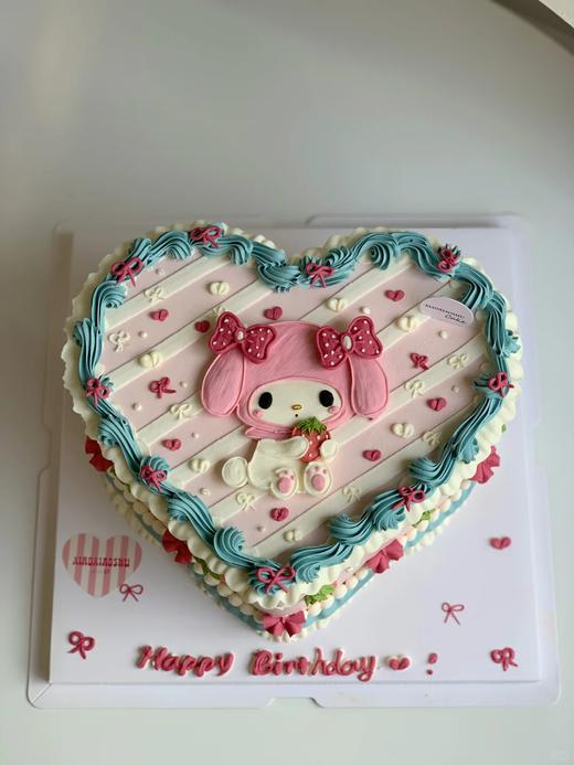 美乐蒂爱心形复古手绘蛋糕-低糖处理无添加 商品图0