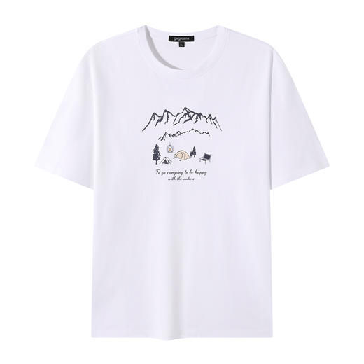 gxgjeans男装 【100%棉】重磅男士短袖25夏款青少年T恤舒适透气半袖K&C 商品图4