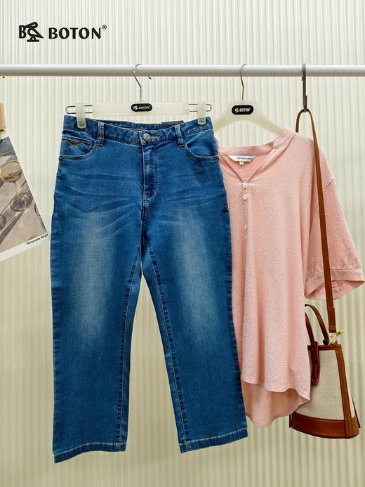 【第2件半价！尾货清仓不退换】波顿女士牛仔七分裤LF566217 商品图1