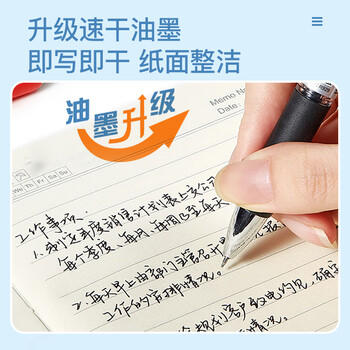 齐心(Comix)【热门商品】20支装中性笔签字笔按动笔子弹头/水笔/0.5mm会议签字笔 黑色 EB35 商品图0