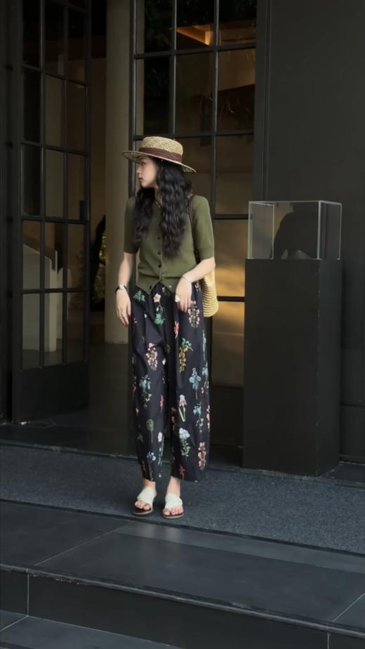 独特还花奶奶裤显瘦九分裤梨形身材救星来了 商品图2