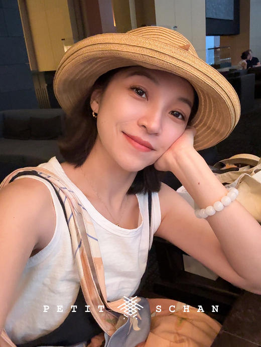 PETIT SCHAN小闪 #087 Paris in Dreams 戏梦巴黎 法式浪漫纸辫蝴蝶结卷边遮阳帽 商品图1