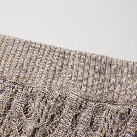 ROMI STUDIO“慵懒假日”100%亚麻不规则镂空开叉半身裙 RWCRXT3807 商品图2