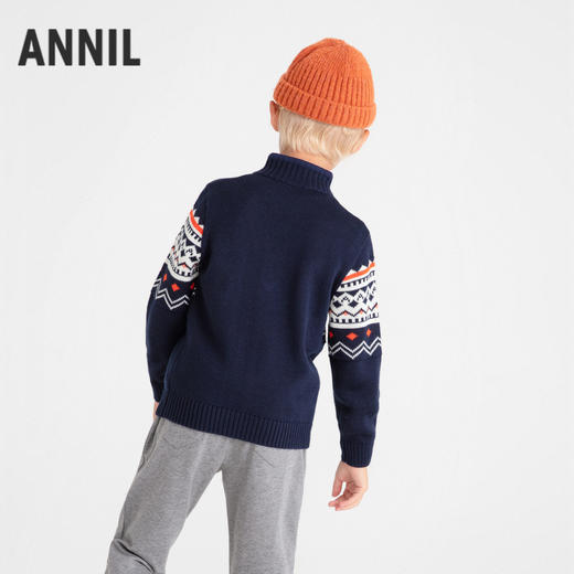 男童半开领毛衫冬季新款安奈儿童装EB544609 商品图2