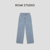 ROMI STUDIO环保洗水100%新疆棉舒适浅蓝直筒牛仔裤RW24WXD1263 商品缩略图0