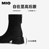 MIO米奥时装靴圆头高跟增高弹力靴时尚百搭纯色女靴M255625065 商品缩略图4