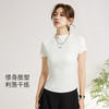 爱帝女士桑蚕丝时尚收腰短T罗纹修身收腰短袖衫 商品缩略图5