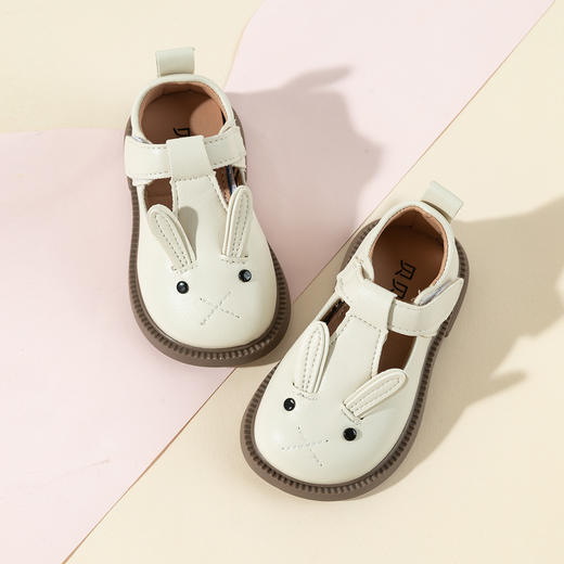 贝贝怡春秋新款女童学步鞋女孩休闲稳步鞋百搭魔术贴皮鞋ZB3EX020 商品图3