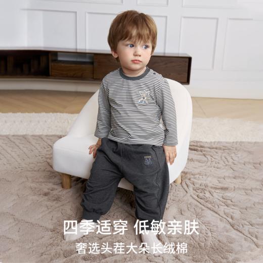 【宝宝服饰】嫚熙童装2025新款纯棉长袖T恤男女童秋季上衣 商品图3
