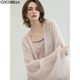 COCOBELLA细腻柔软舒适针织衫女秋温柔马海毛毛衣开衫MZ7092