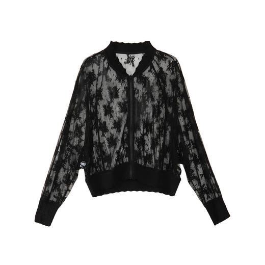 谜底蕾丝外套2025秋季新款复古文艺百搭宽松薄款棒球服25CMW5002 商品图4