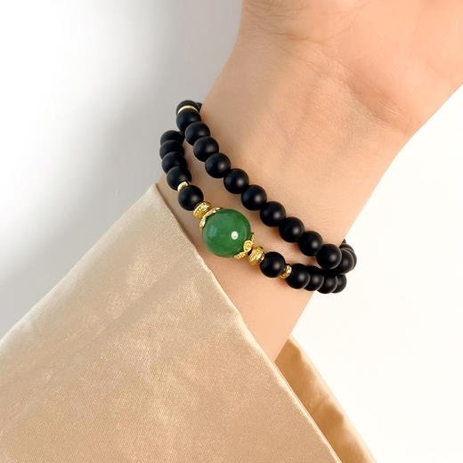 BAOFANDI宝梵迪小青梅磨砂黑玛瑙手串新中式高级感时尚百搭手串BF 商品图6